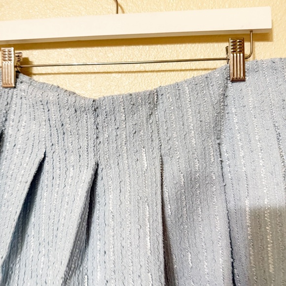 NWT Line & Dot Emmeline Tweed Boucle Revolve Mini Skirt in Sky Blue size large - Picture 8 of 10